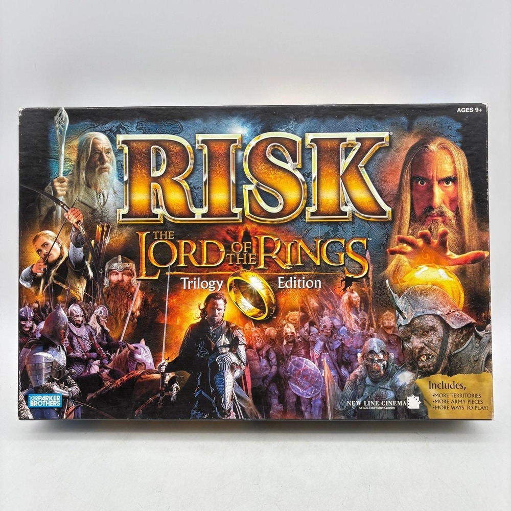 RISK Lord of the Rings Trilogy Edition COMPLETE Parker Brothers 2003 LOTR Game
